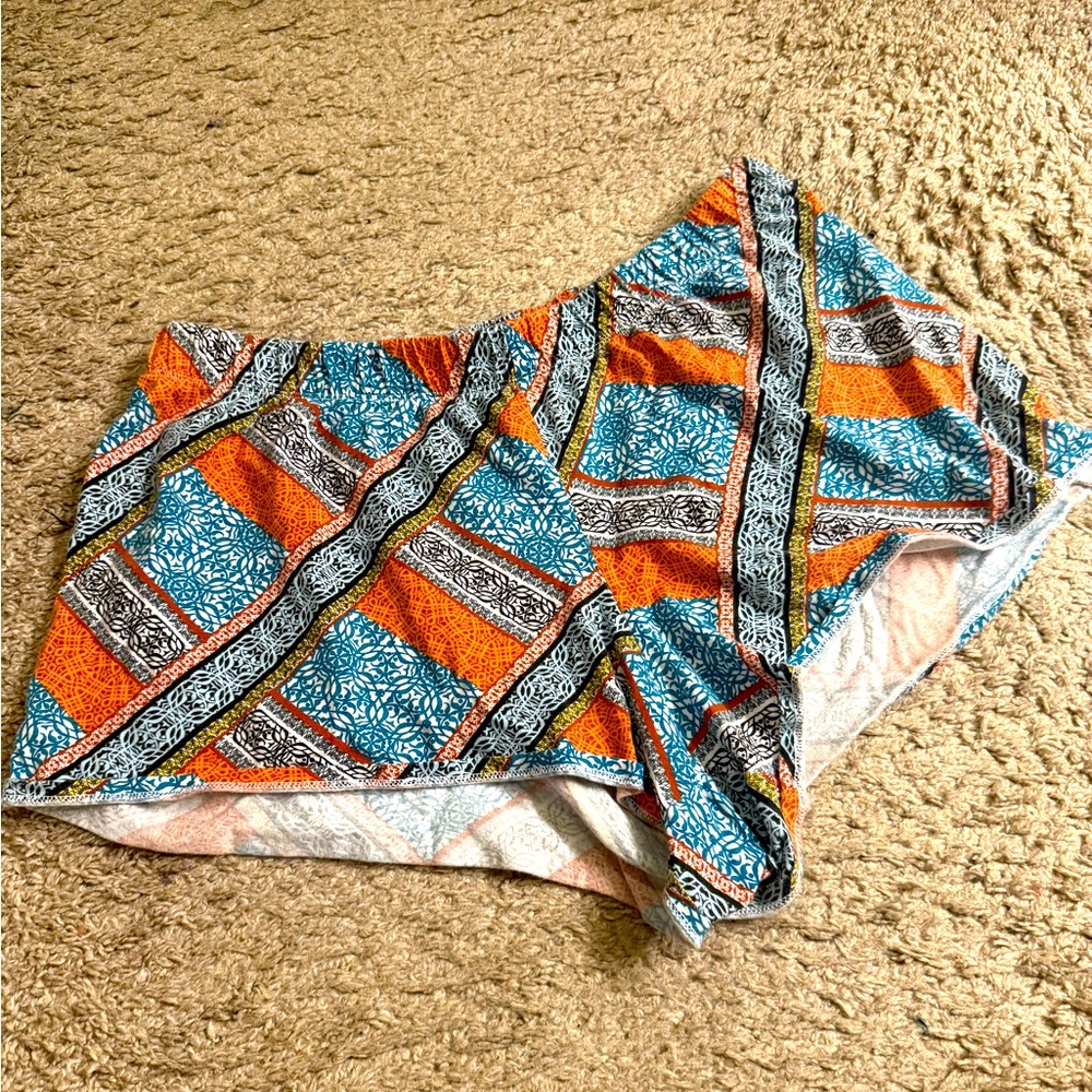 Cacique Moroccan Inspired Cotton Pajama Sleep Lounge Shorts - size 14/16